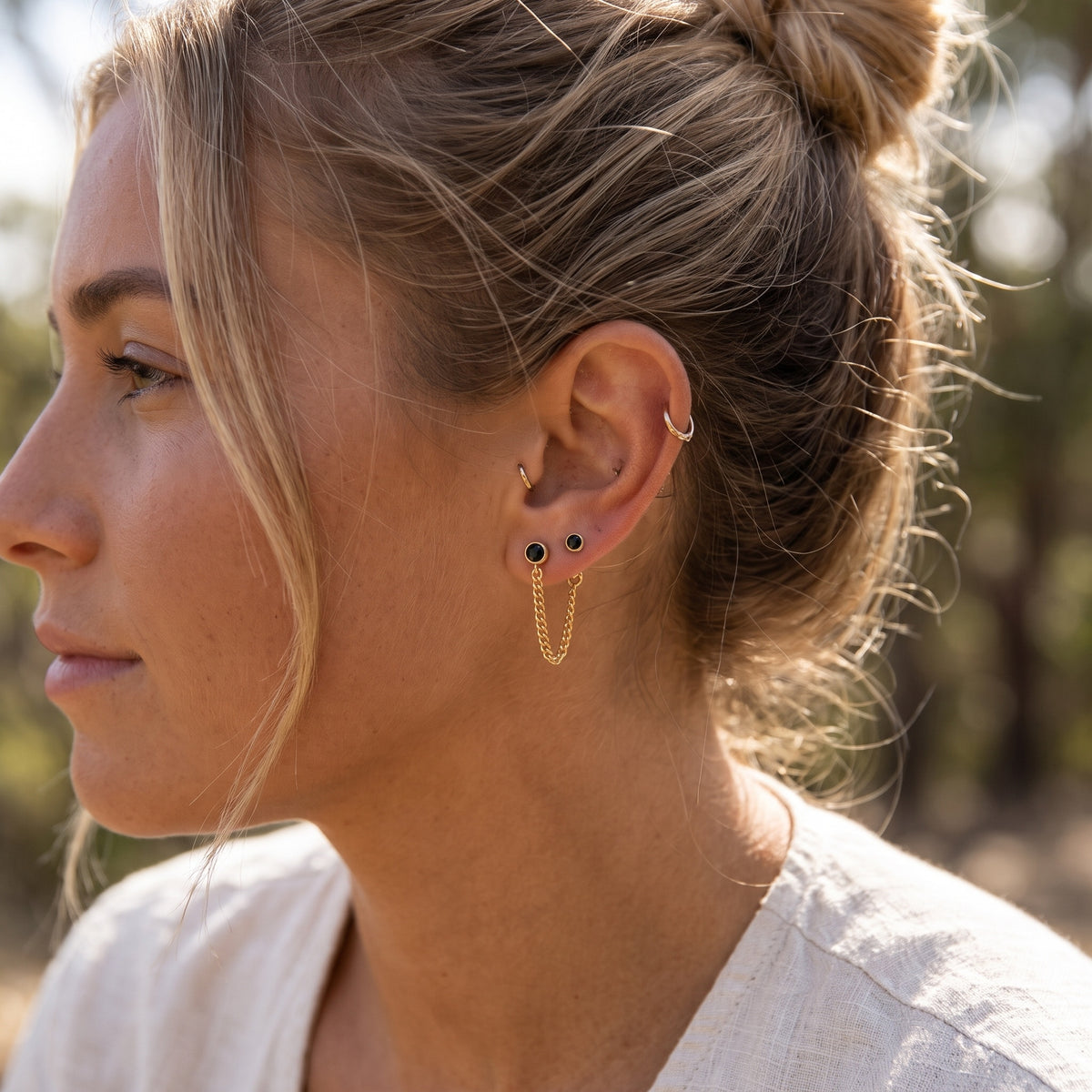 Boucles d'oreilles de la chaîne de trottoir