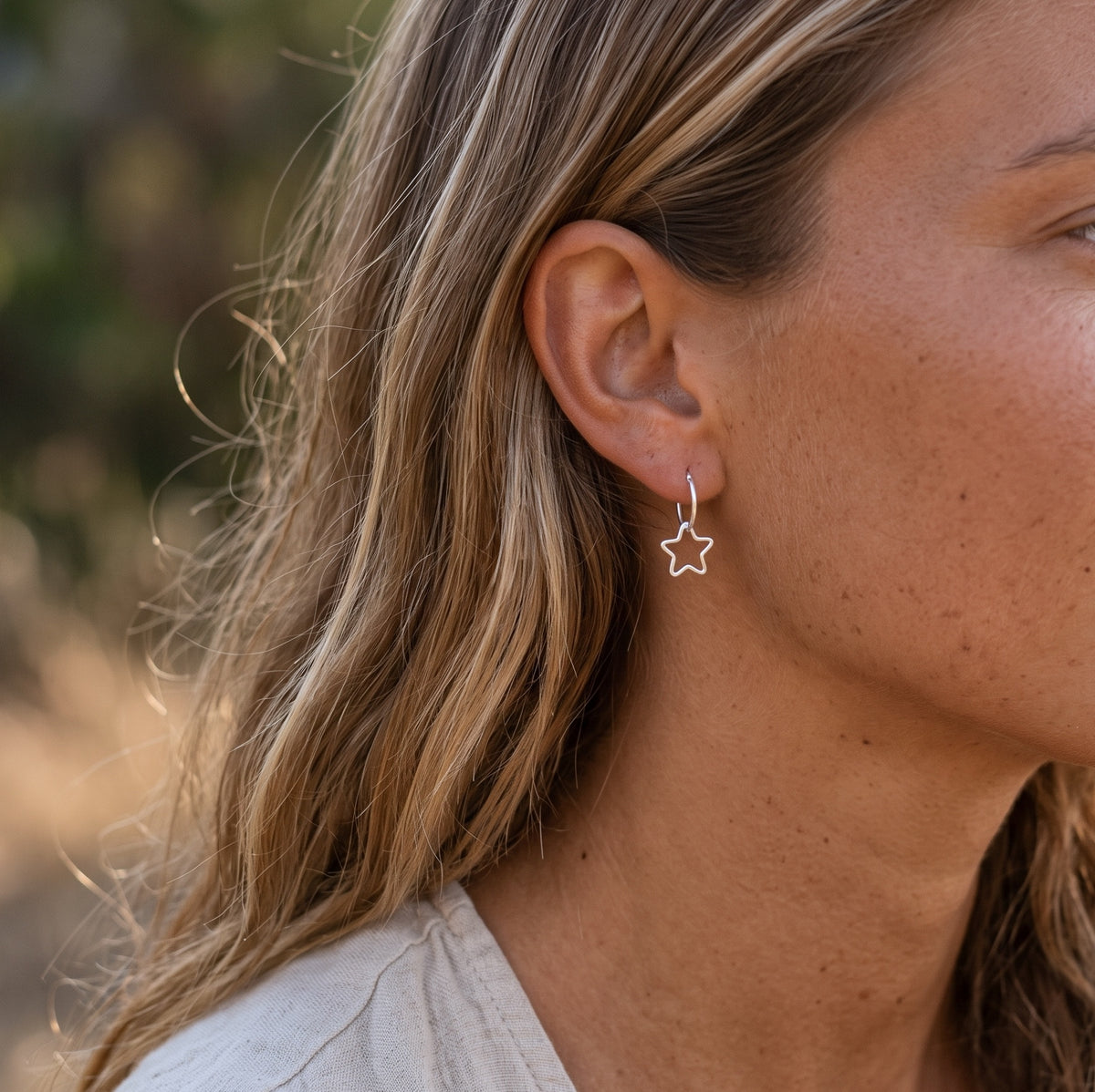 Anting Hoop Bintang Bulan