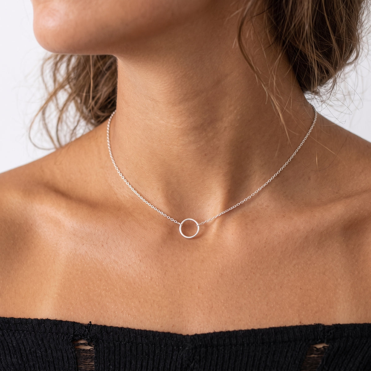 Kalung Choker Lingkaran Minimalis