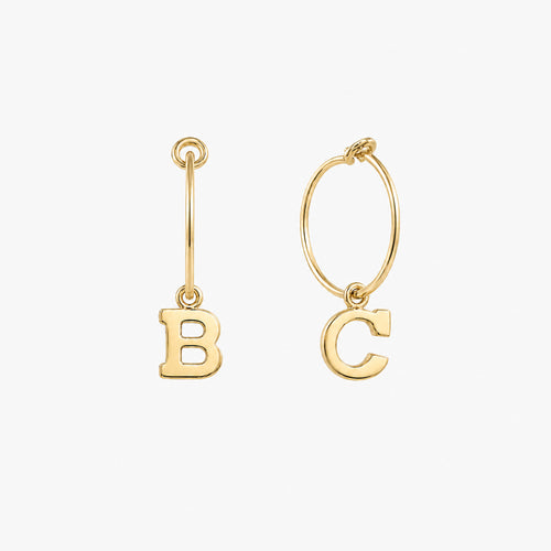 Boucles d'oreilles à lettres personnalisées