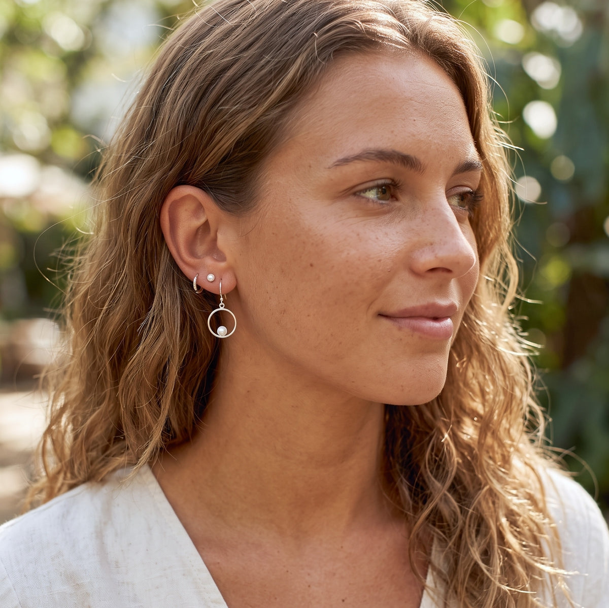 Pearl Halo Drop Earrings