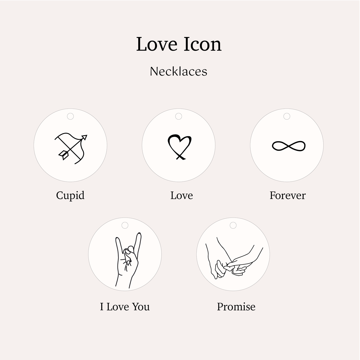 Personalized Love Icon Necklace
