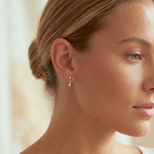 Mini Double Ball Stud Earrings