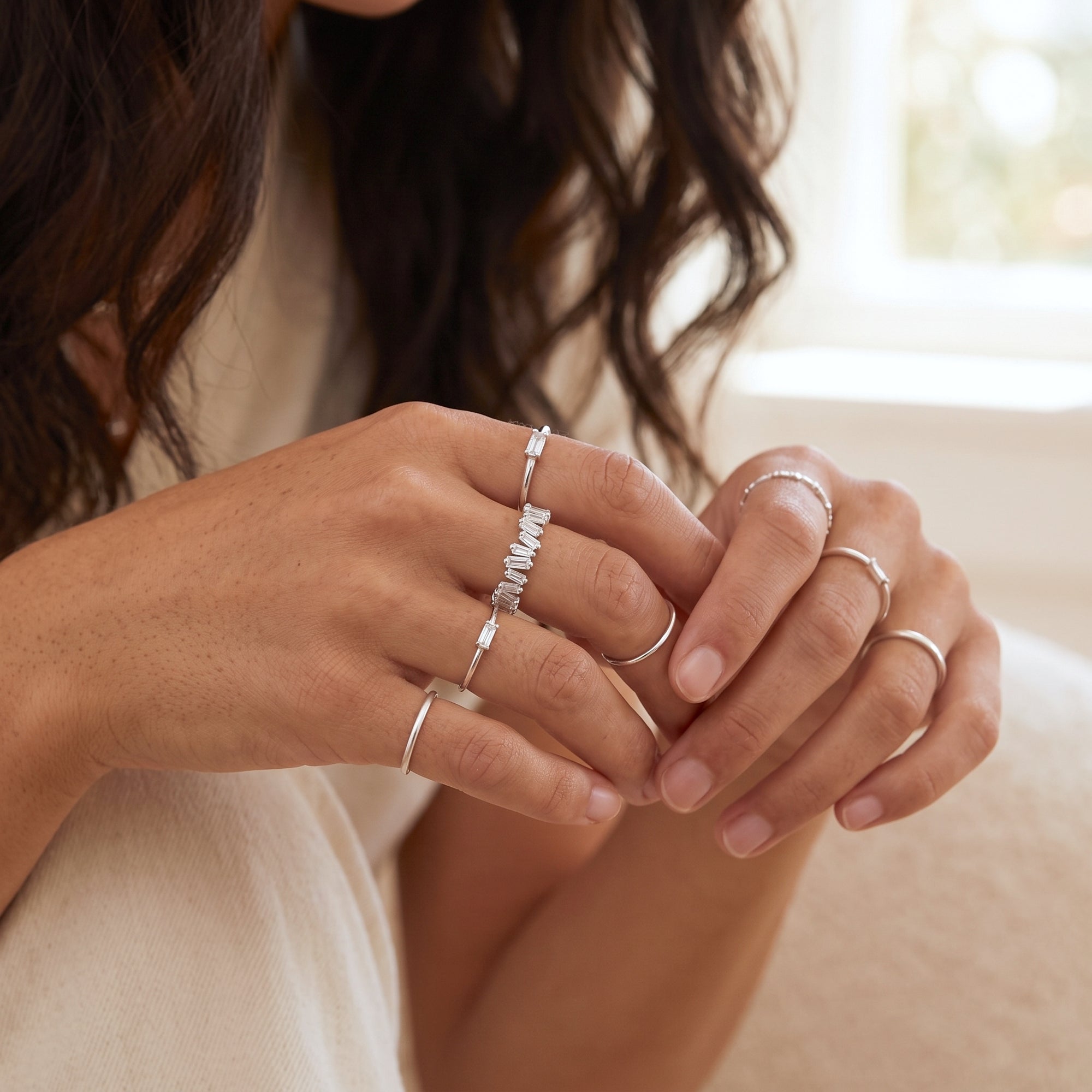 Skinny Stacking Ring Silver