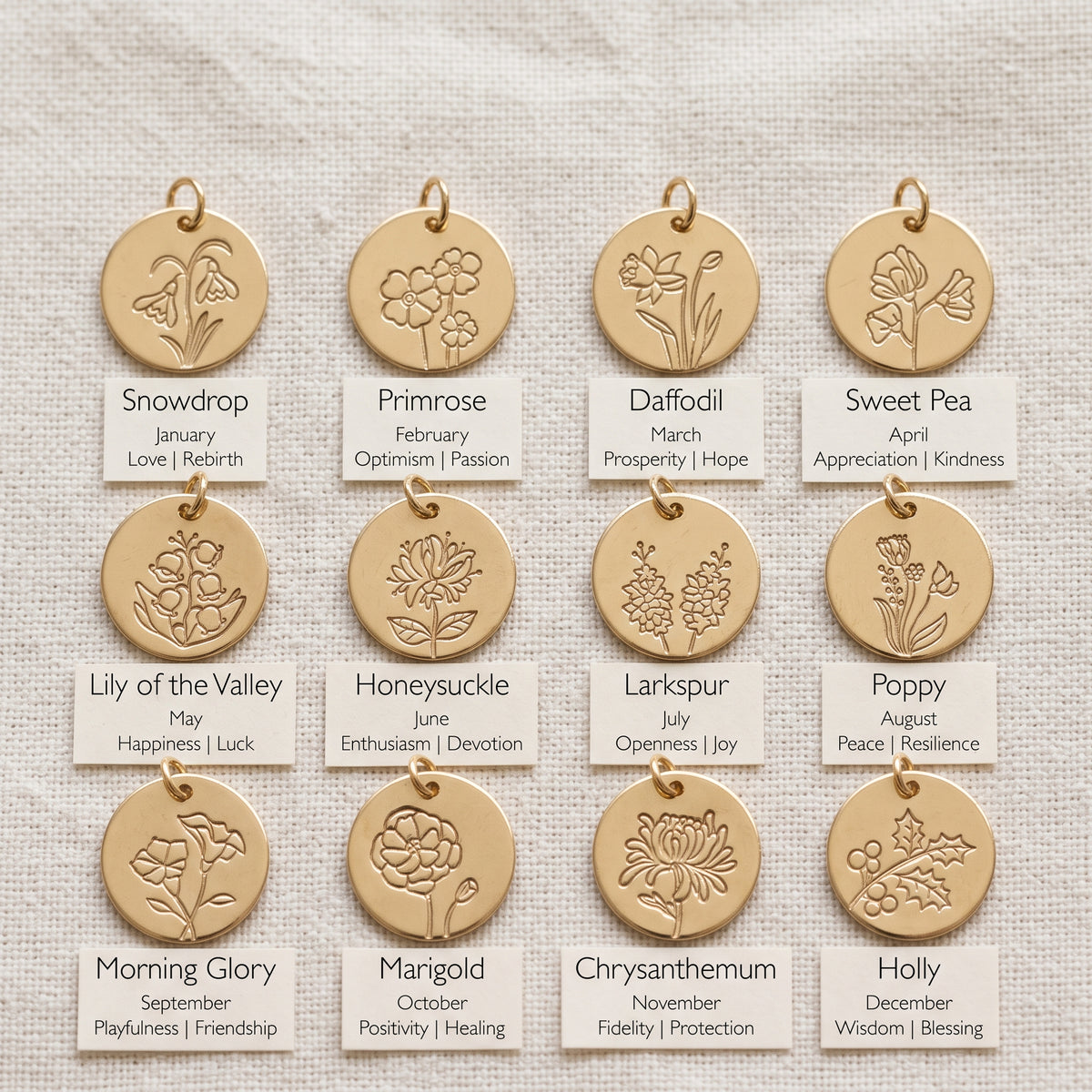 Personalized Birth Flower Necklace