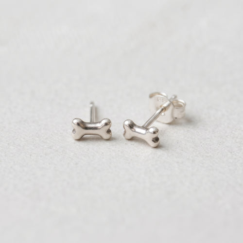 Tiny Bone Stud Earrings