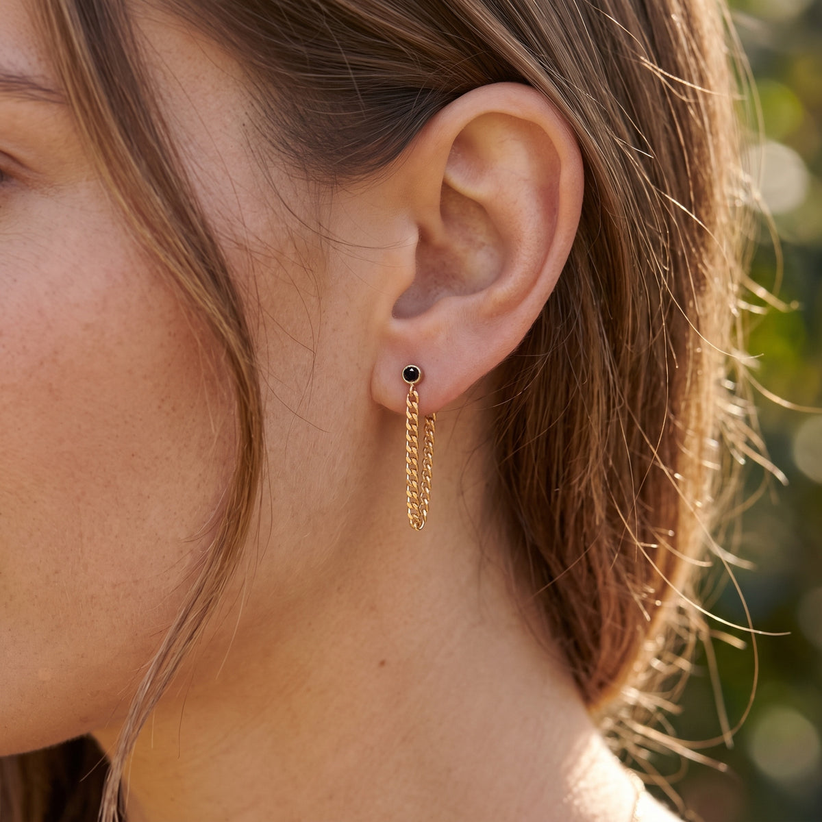 Boucles d'oreilles de la chaîne de trottoir