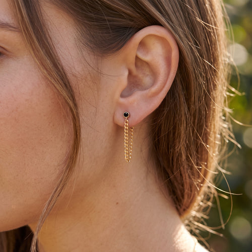 Boucles d'oreilles de la chaîne de trottoir