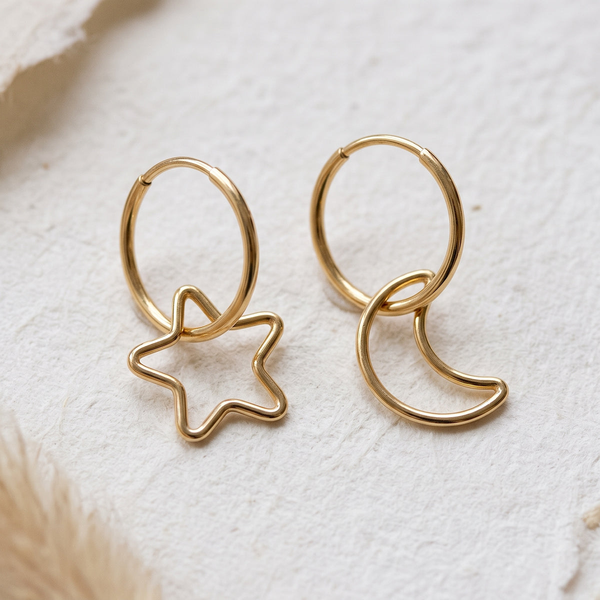 Anting Hoop Bintang Bulan