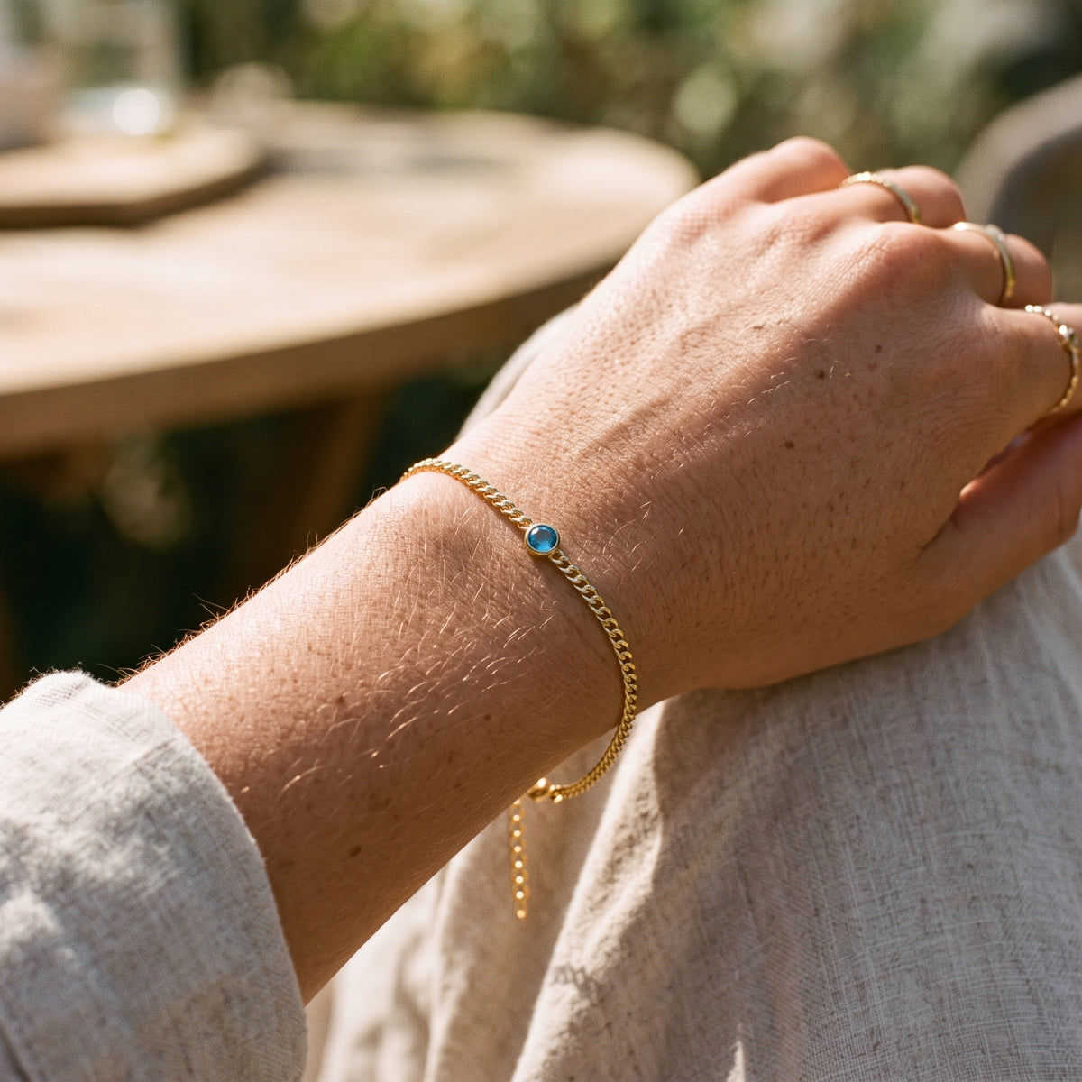 Bordsteinkette Benzelarmband