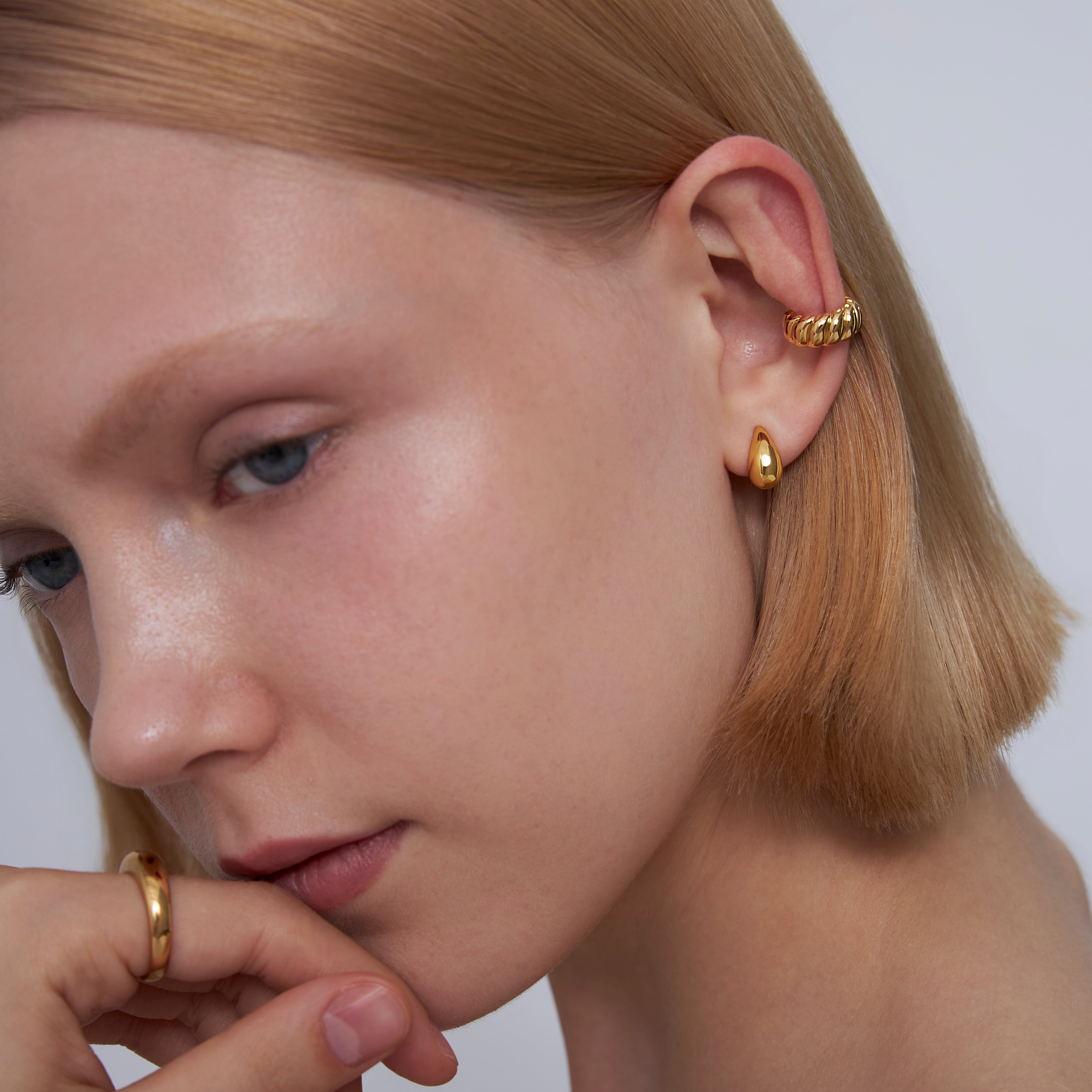 Organic Teardrop Stud Earrings – J&CO Jewellery