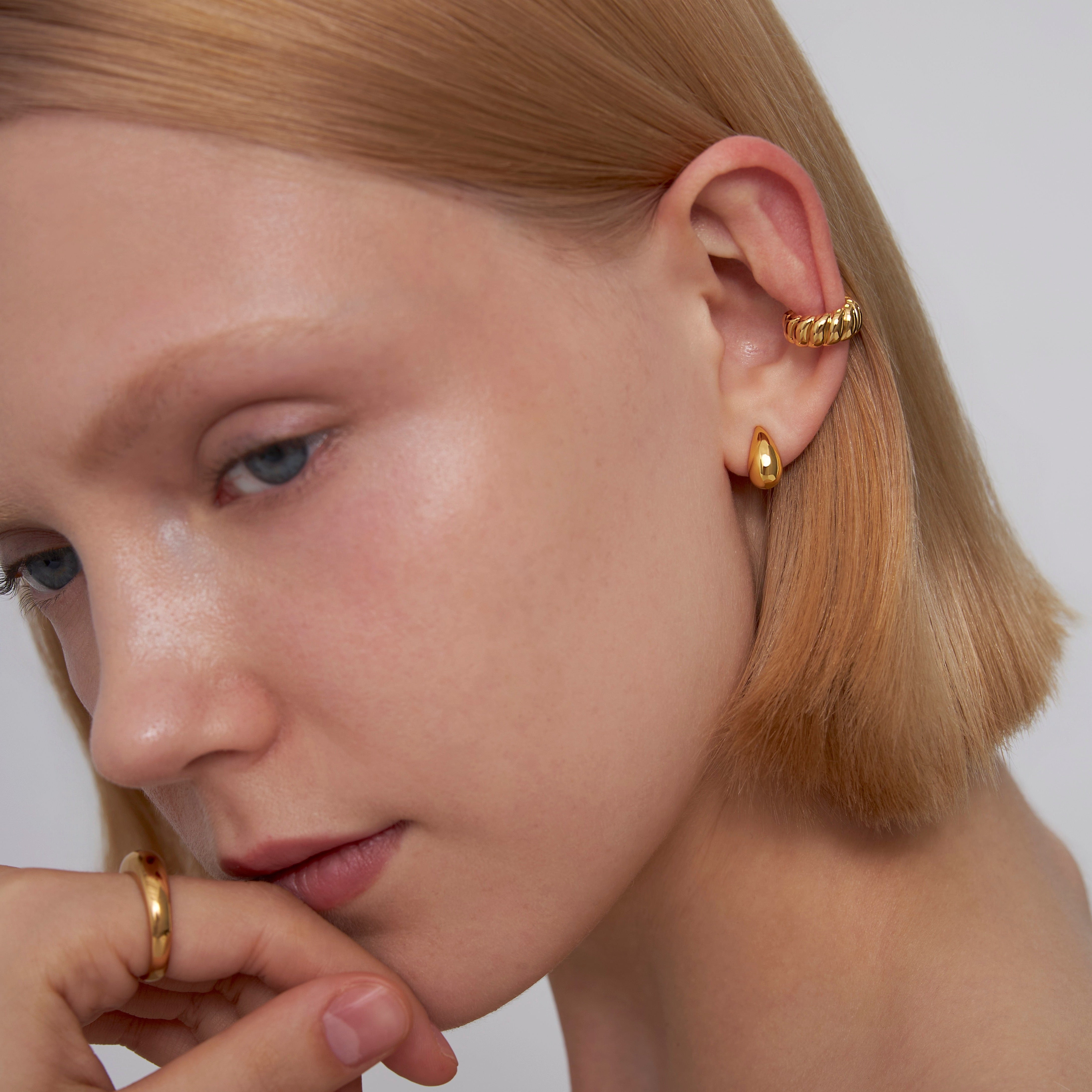 Crossiant Dome Ear Cuff – J&CO Jewellery