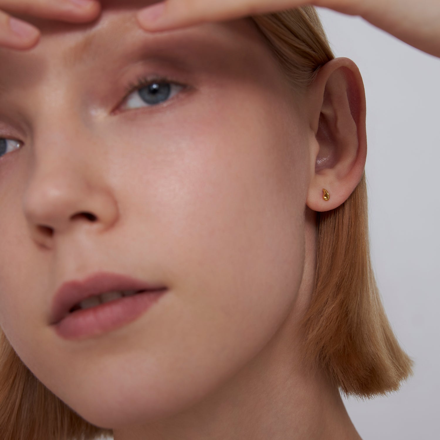 Melted Teardrop Flatback Earring