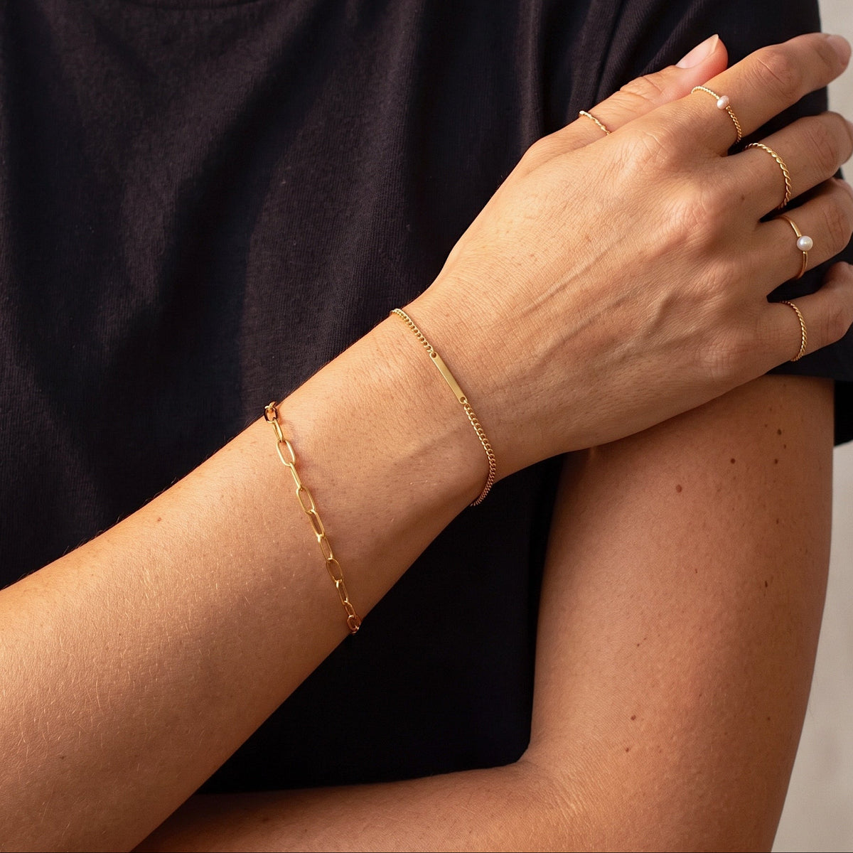 Pulsera de cadena de clip de papel isabel