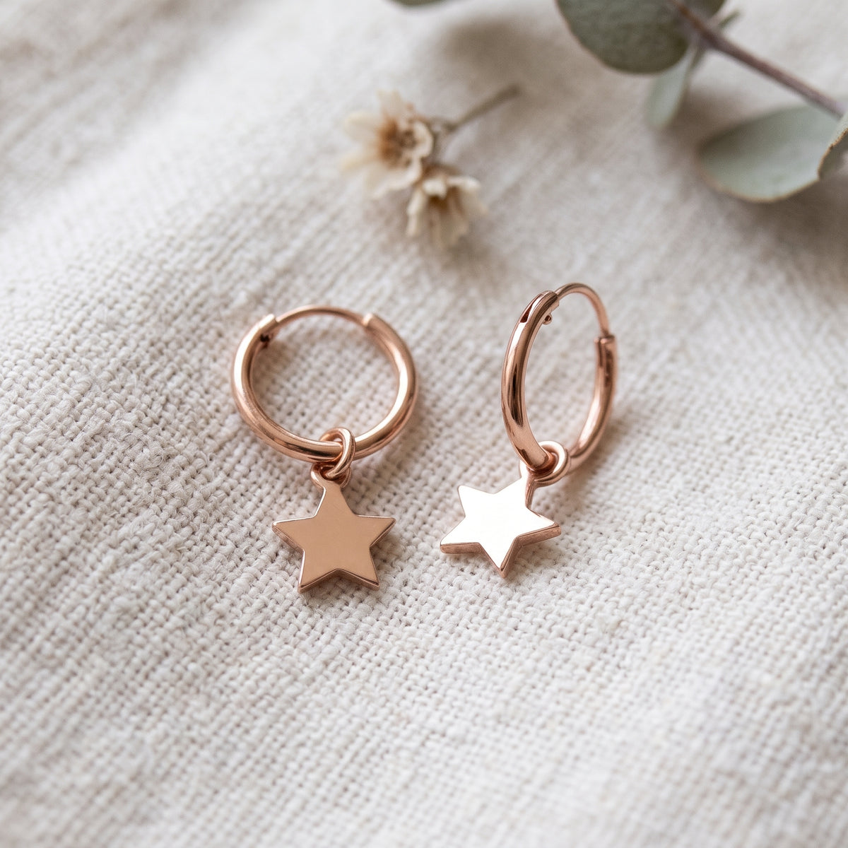 Star Mini Hoop Earrings