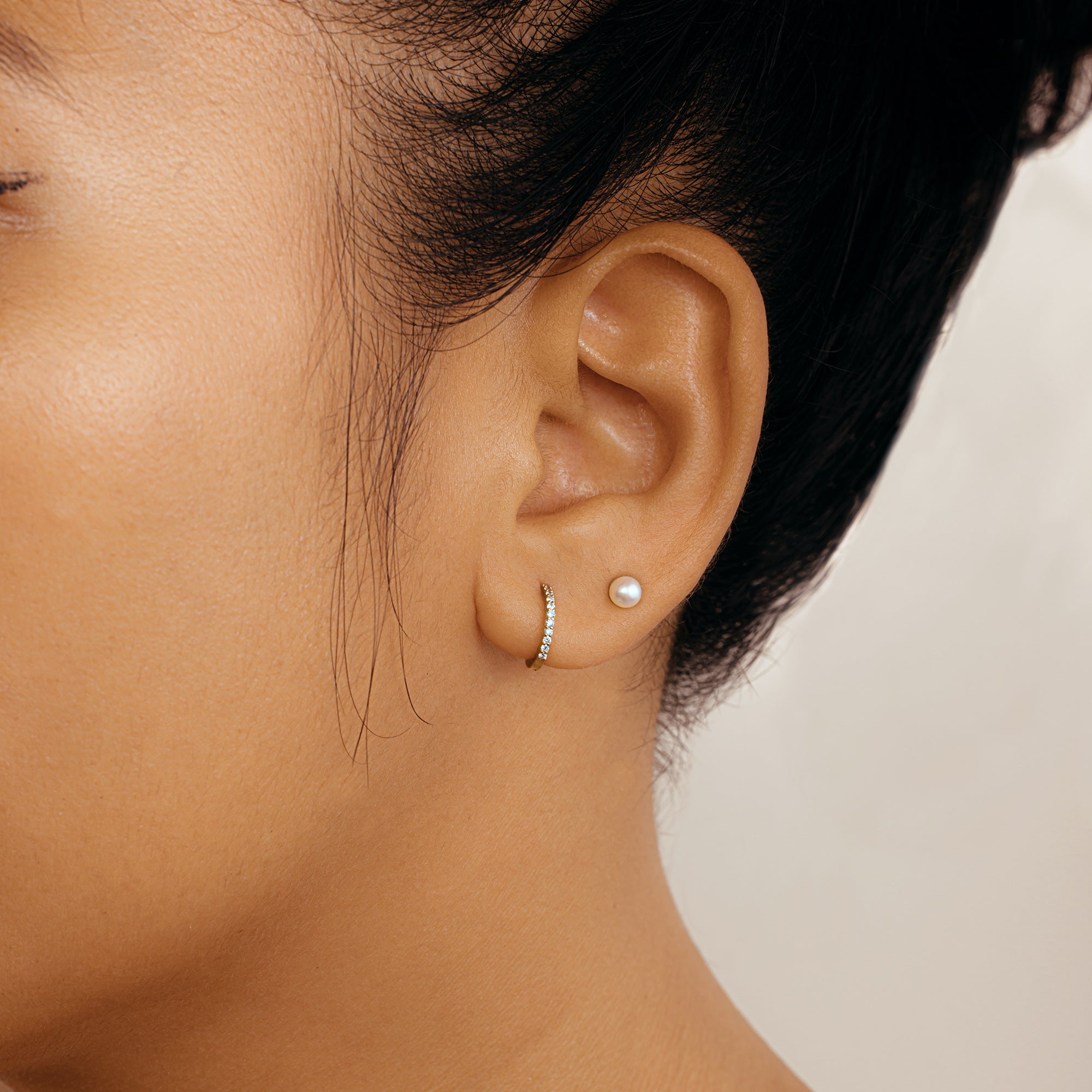 14K Solid Gold Baby Pearl Stud Earrings – J&CO Jewellery