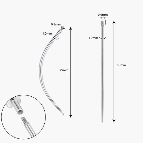 Set d'outils d'insertion de piercing en titane