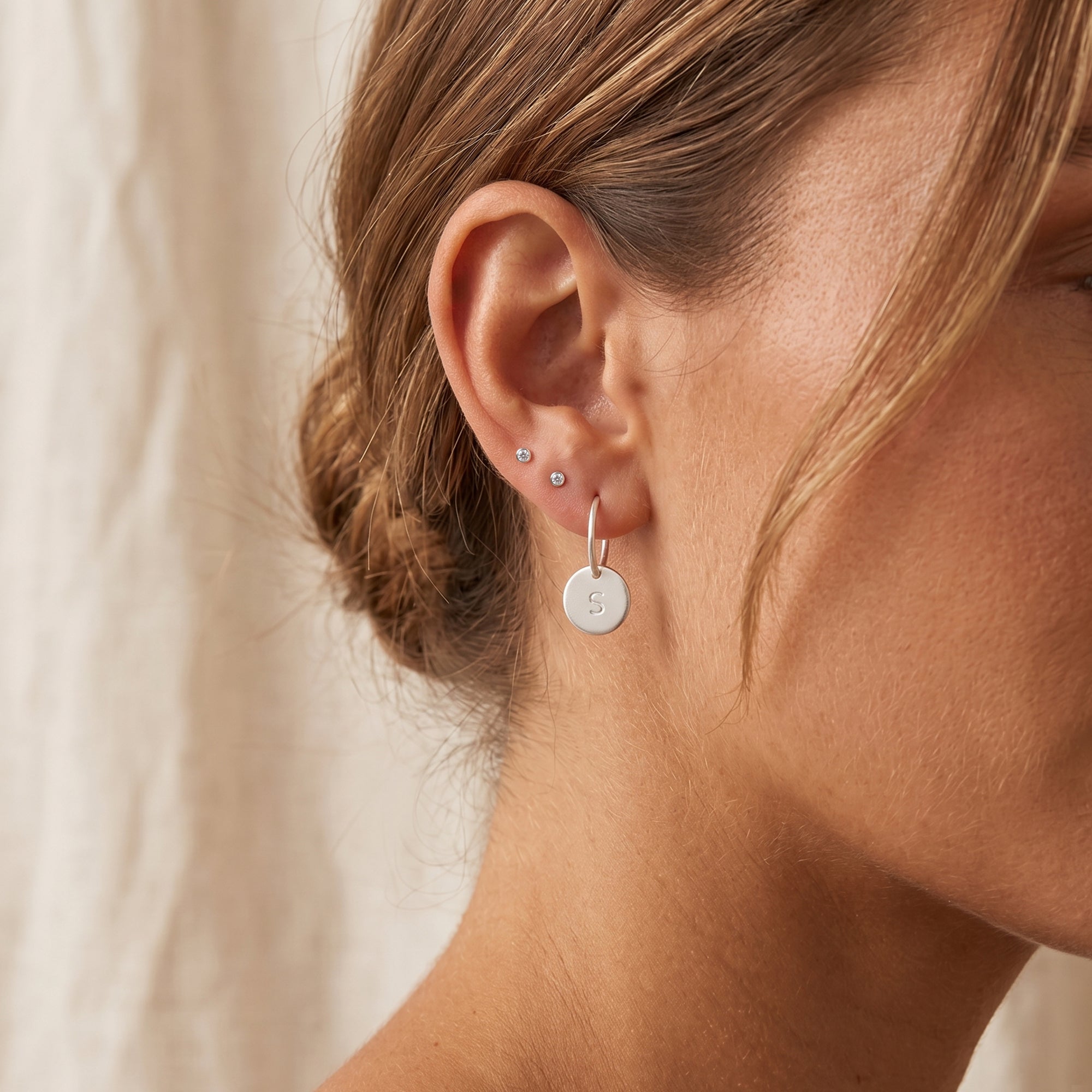Personalised Disc Hoop Earrings
