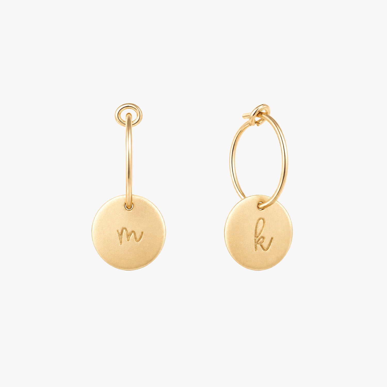 Personalised Disc Hoop Earrings