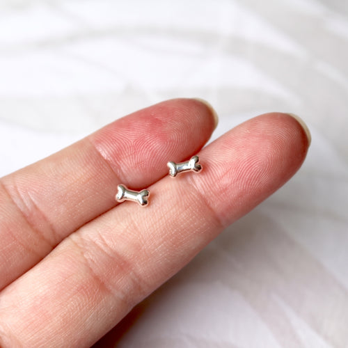 Tiny Bone Stud Earrings
