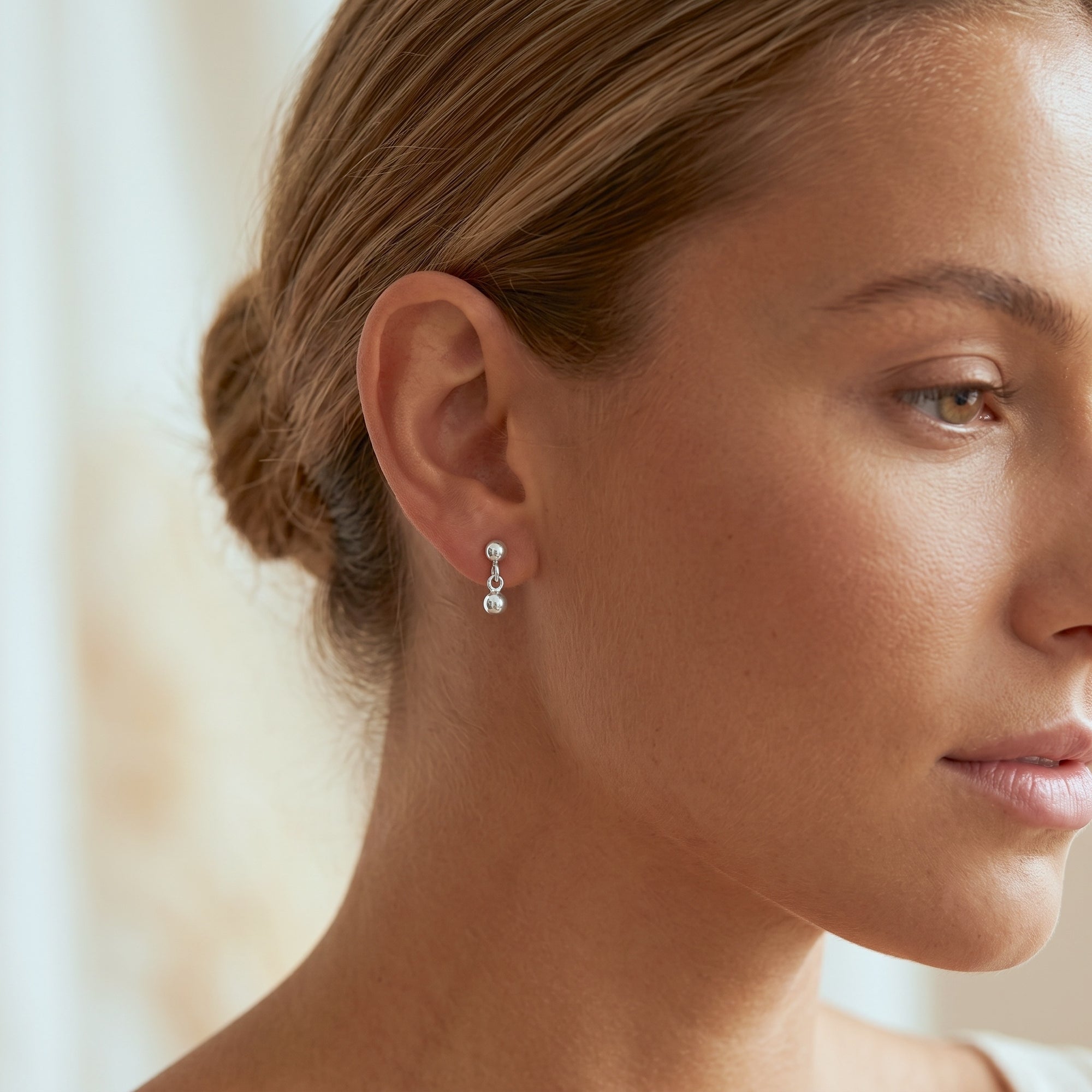Mini Double Ball Stud Earrings