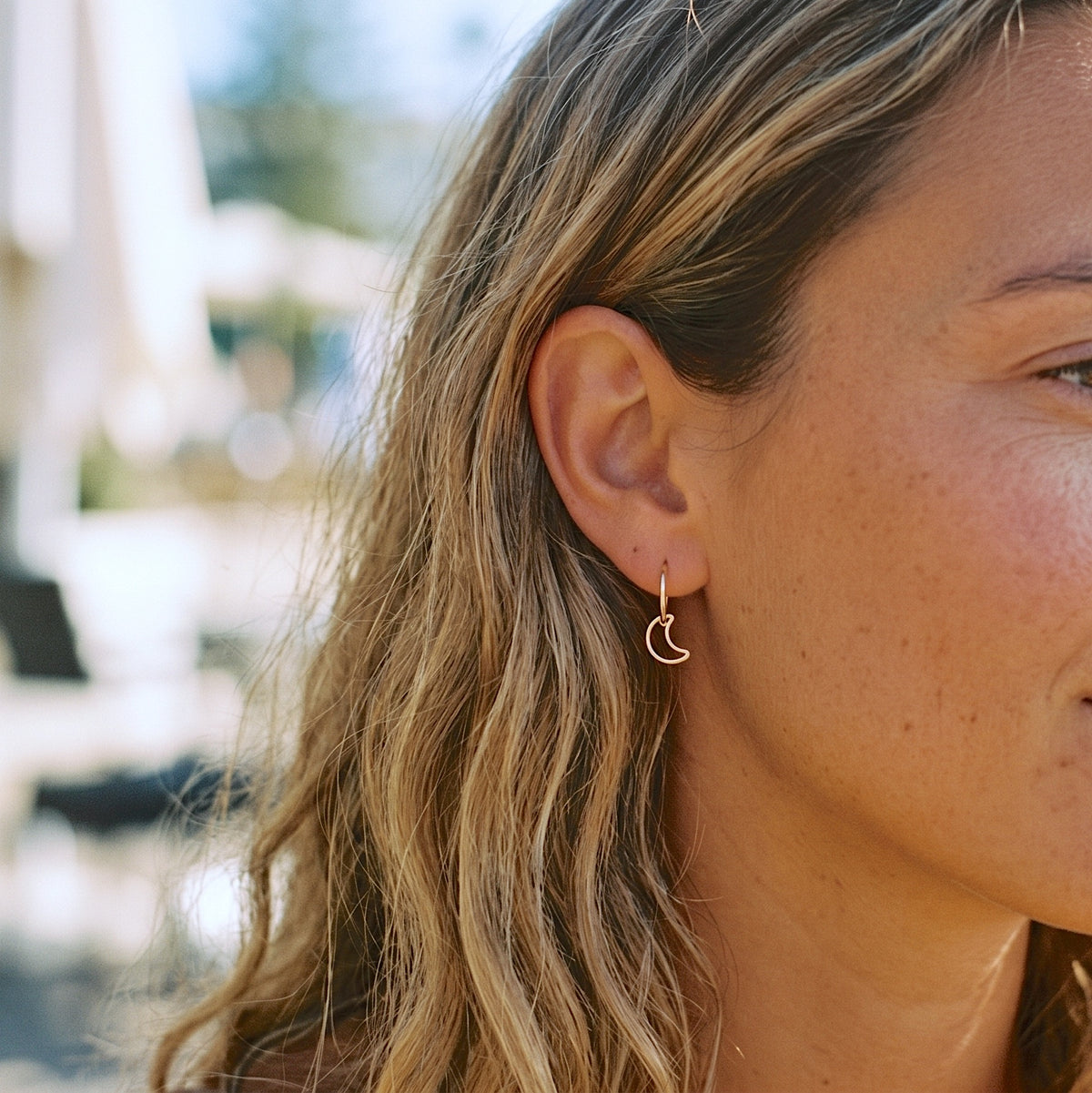 Anting Hoop Bintang Bulan