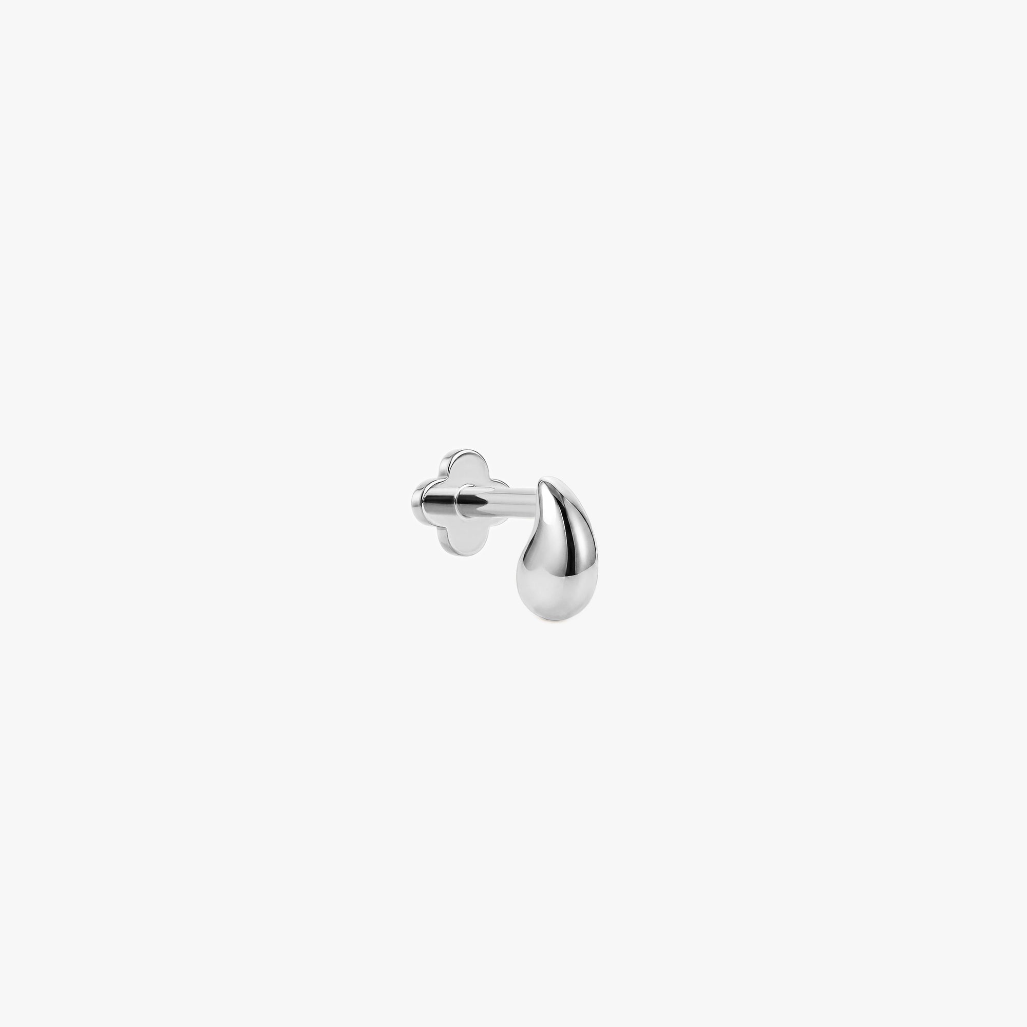 Melted Teardrop Flatback Earring