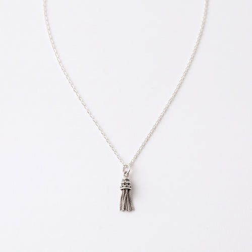 Petite Silver Tassel Necklace