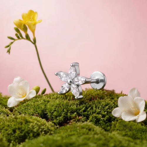Marquise Bloom Flatback Örhänge