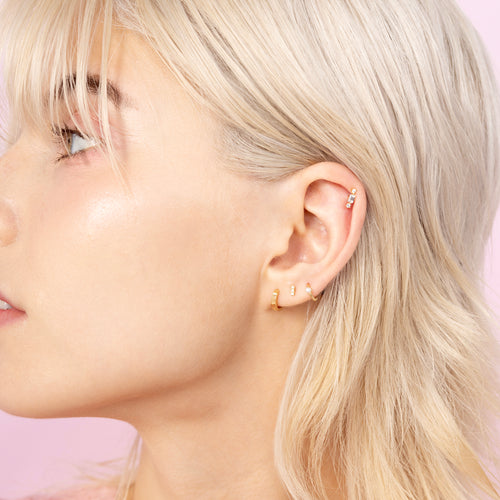 14k Gold Solid Golding Big Hoop Pendientes