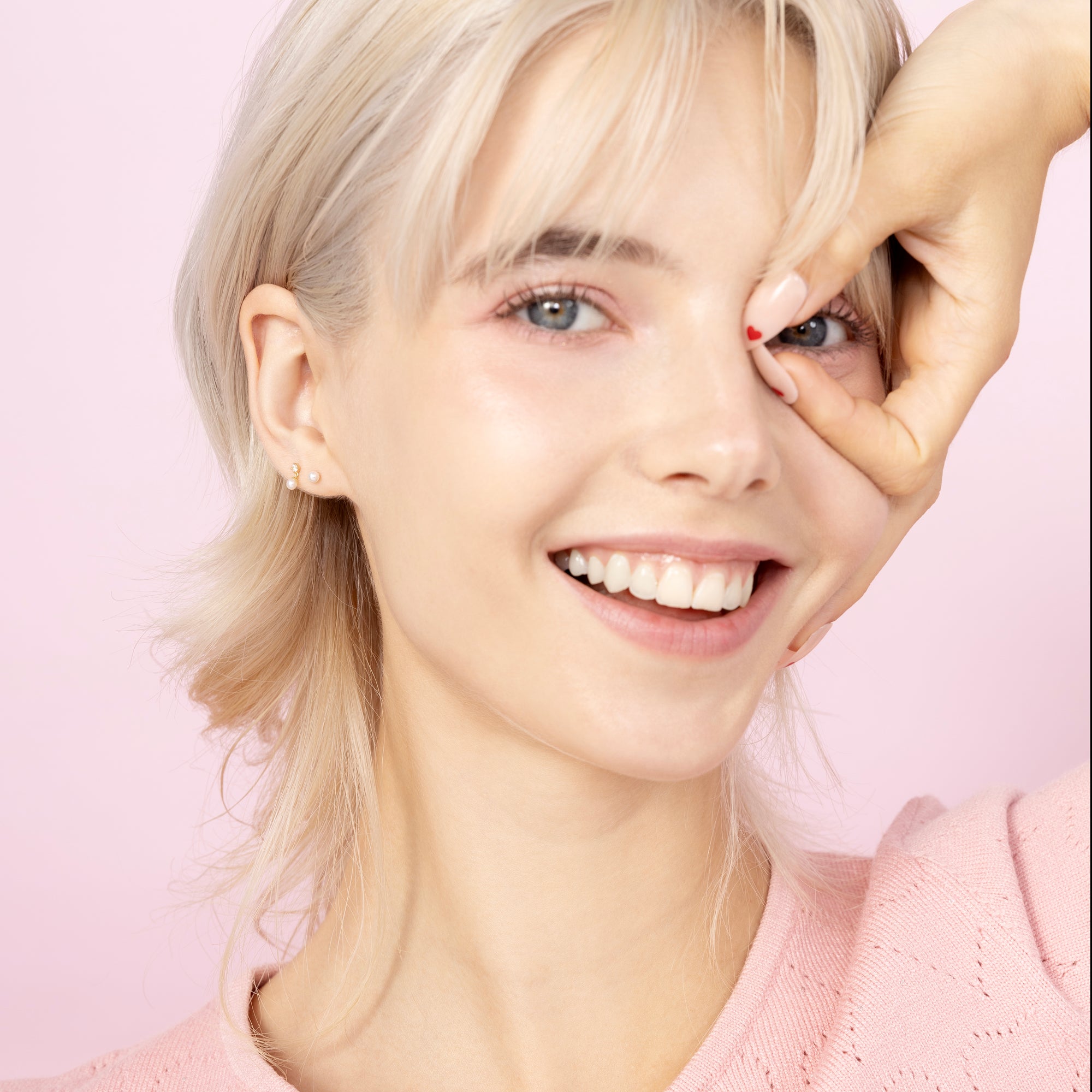 Anting Bayi Mutiara Tindik Emas Padat 14K