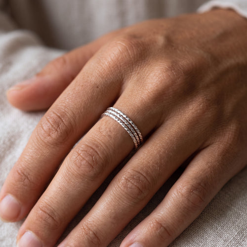 Sparkle Skinny Ring Silver