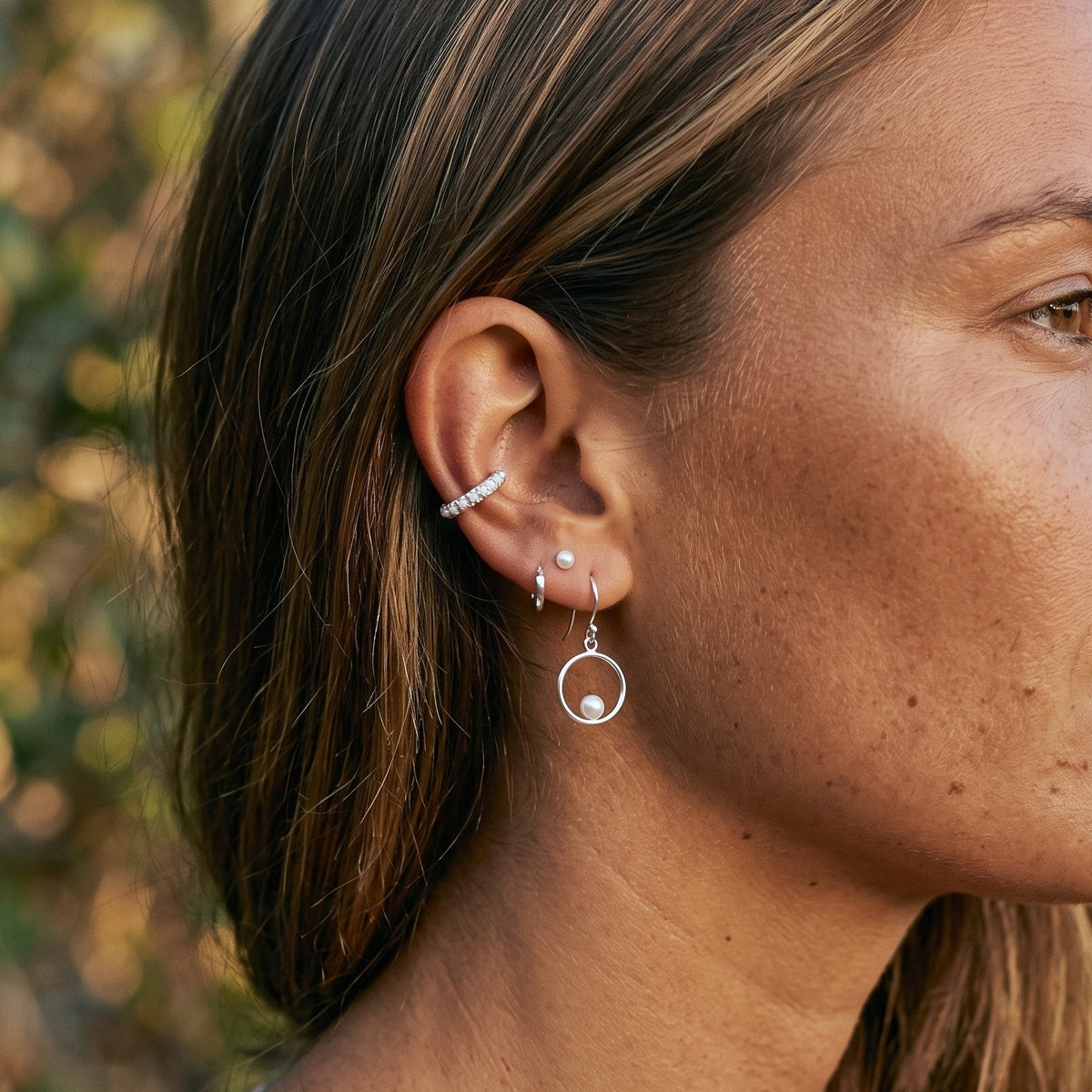 Pearl Halo Drop Earrings