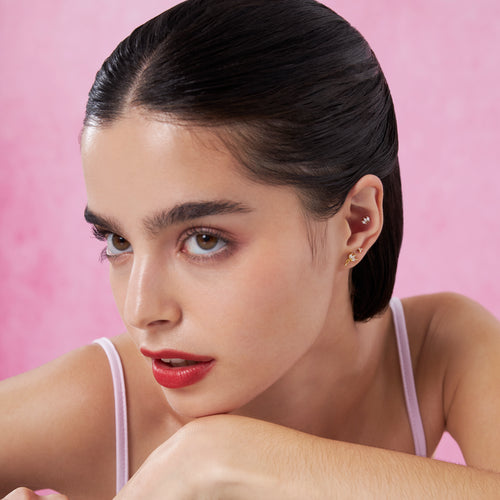 Trio Marquise Dangle CZ Flatback Earring