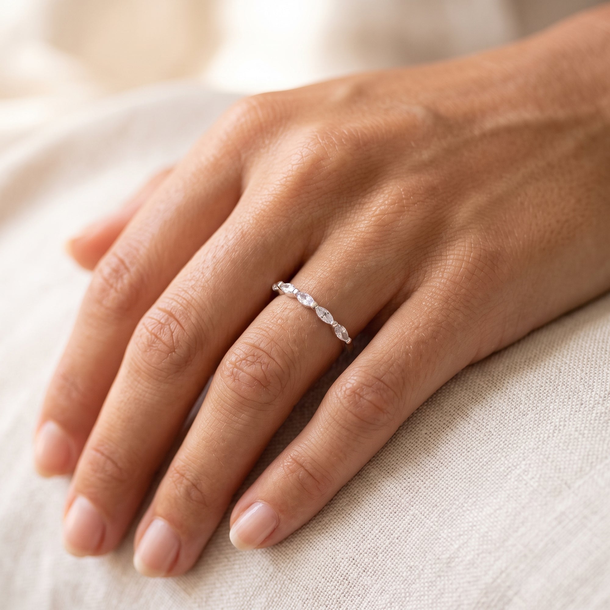 Marquise Pav‚àö¬© Ring Silver
