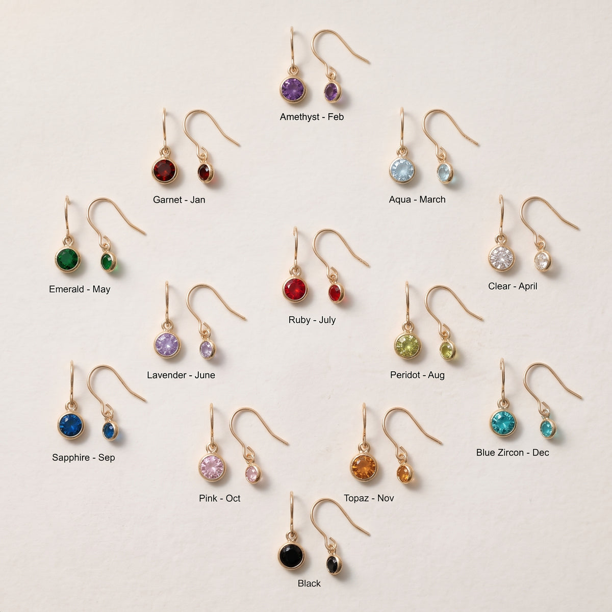 Boucles d'oreilles de lunette noire