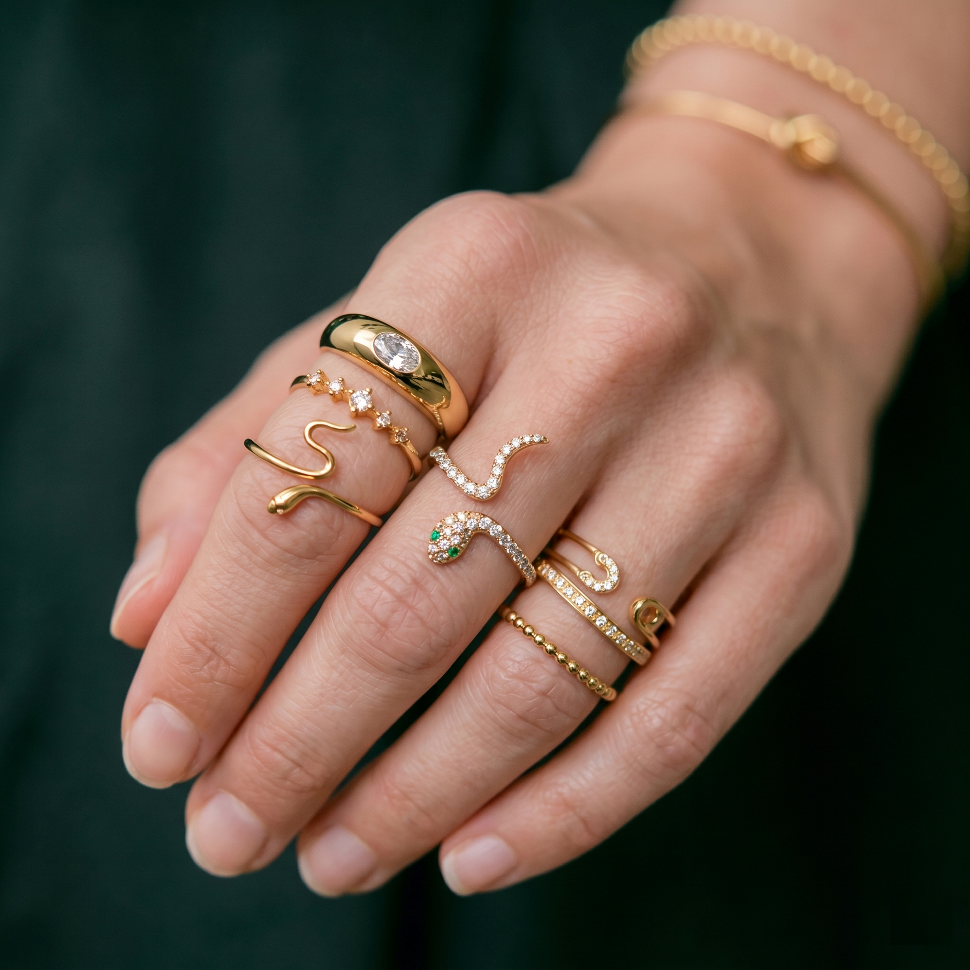 舗装蛇のスリザーリングゴールド – J&CO Jewellery