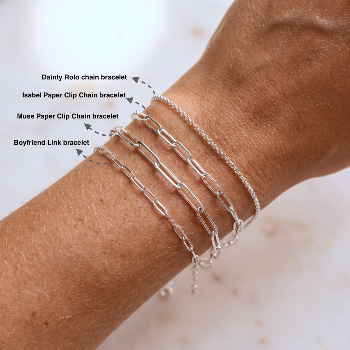 Muse Paper Clip Ketting Armband