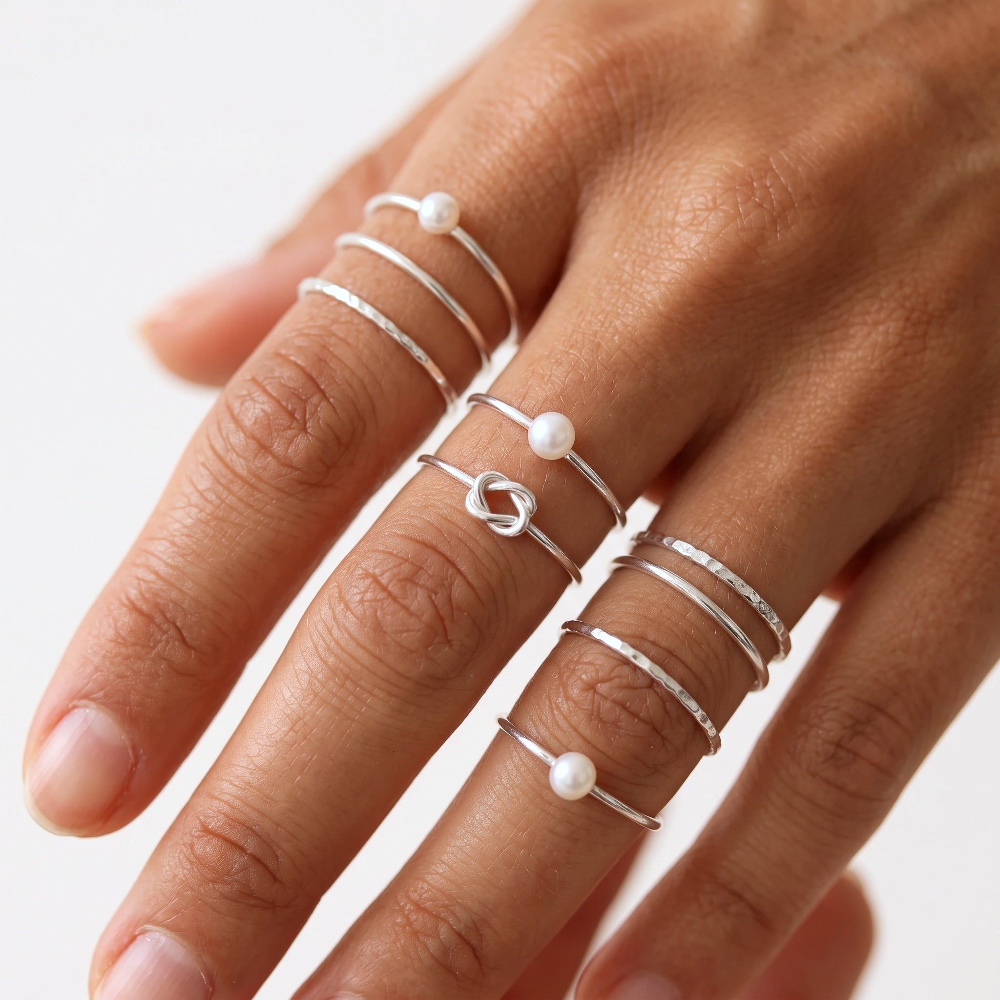 Mini Pearl Ring Silver – J&CO Jewellery
