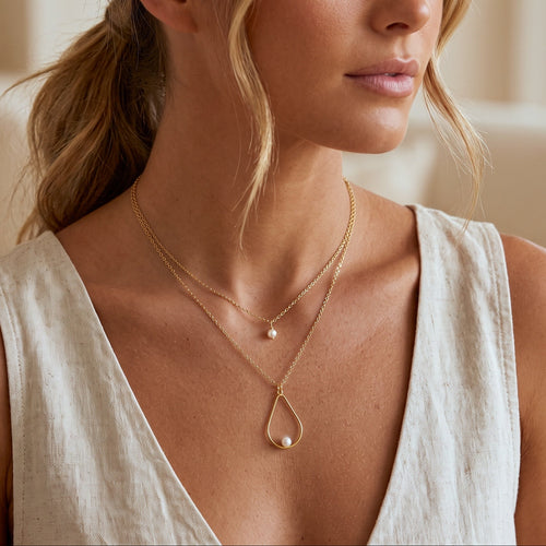 Collier de perles minimales