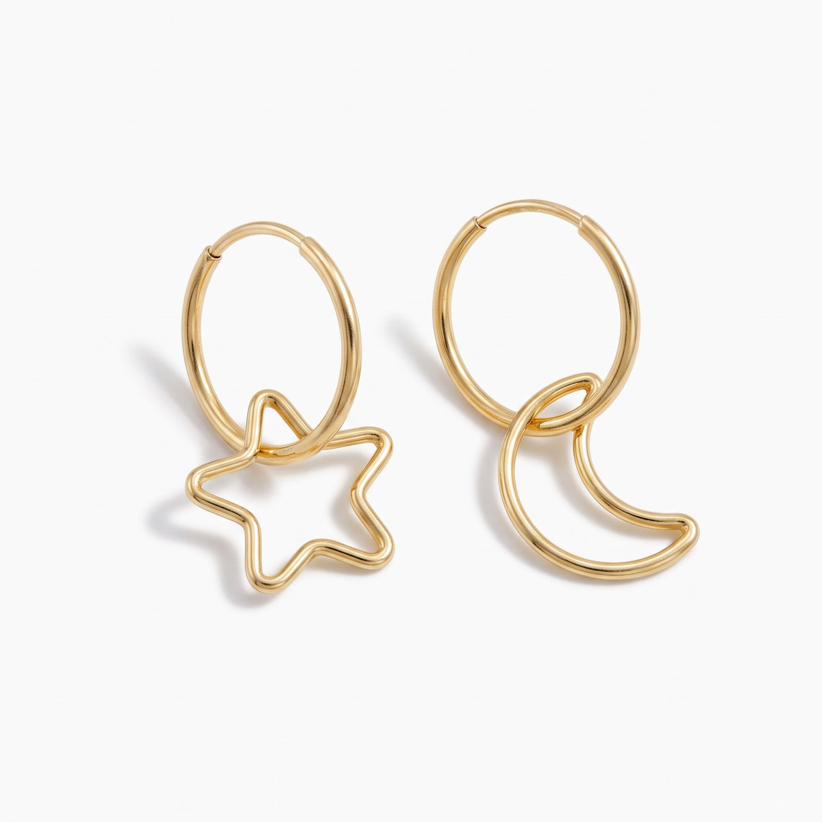 Anting Hoop Bintang Bulan