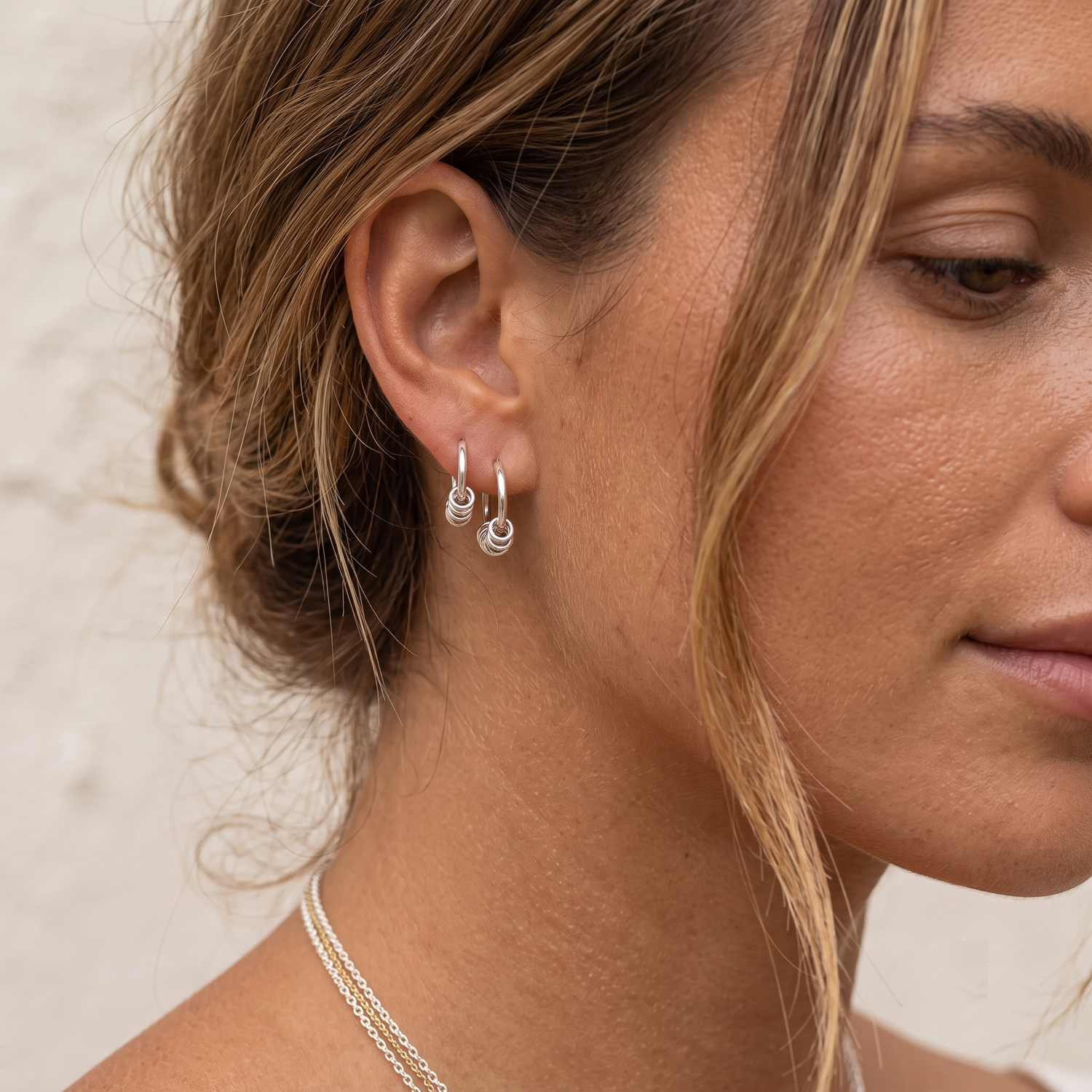 Tiny Charm Hoop Earrings