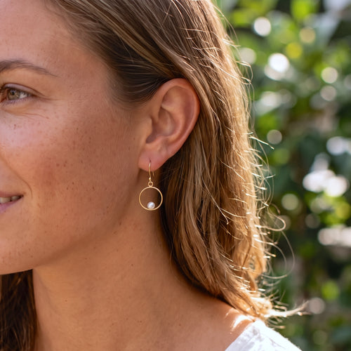 Pearl Halo Drop Earrings