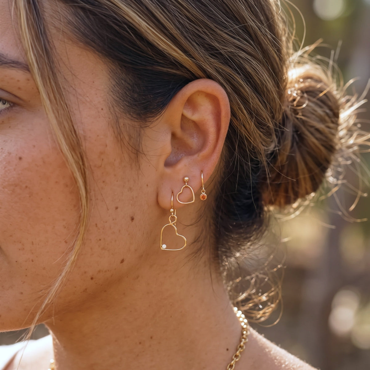 Heart Shine Drop Earrings