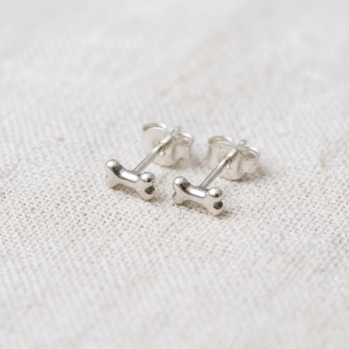Tiny Bone Stud Earrings