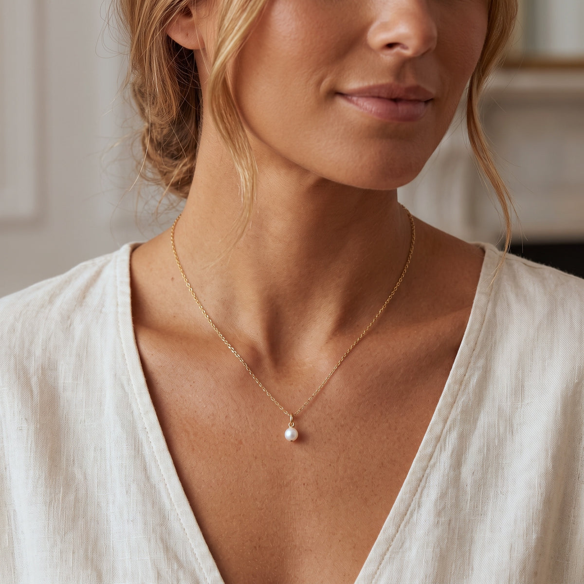 Collier de perles minimales
