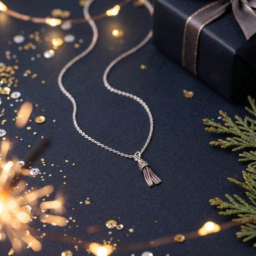 Petite Silver Tassel Necklace