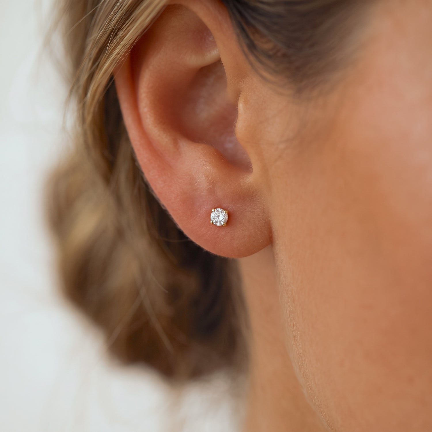 Glittrande Petit Stiftörhängen 3mm
