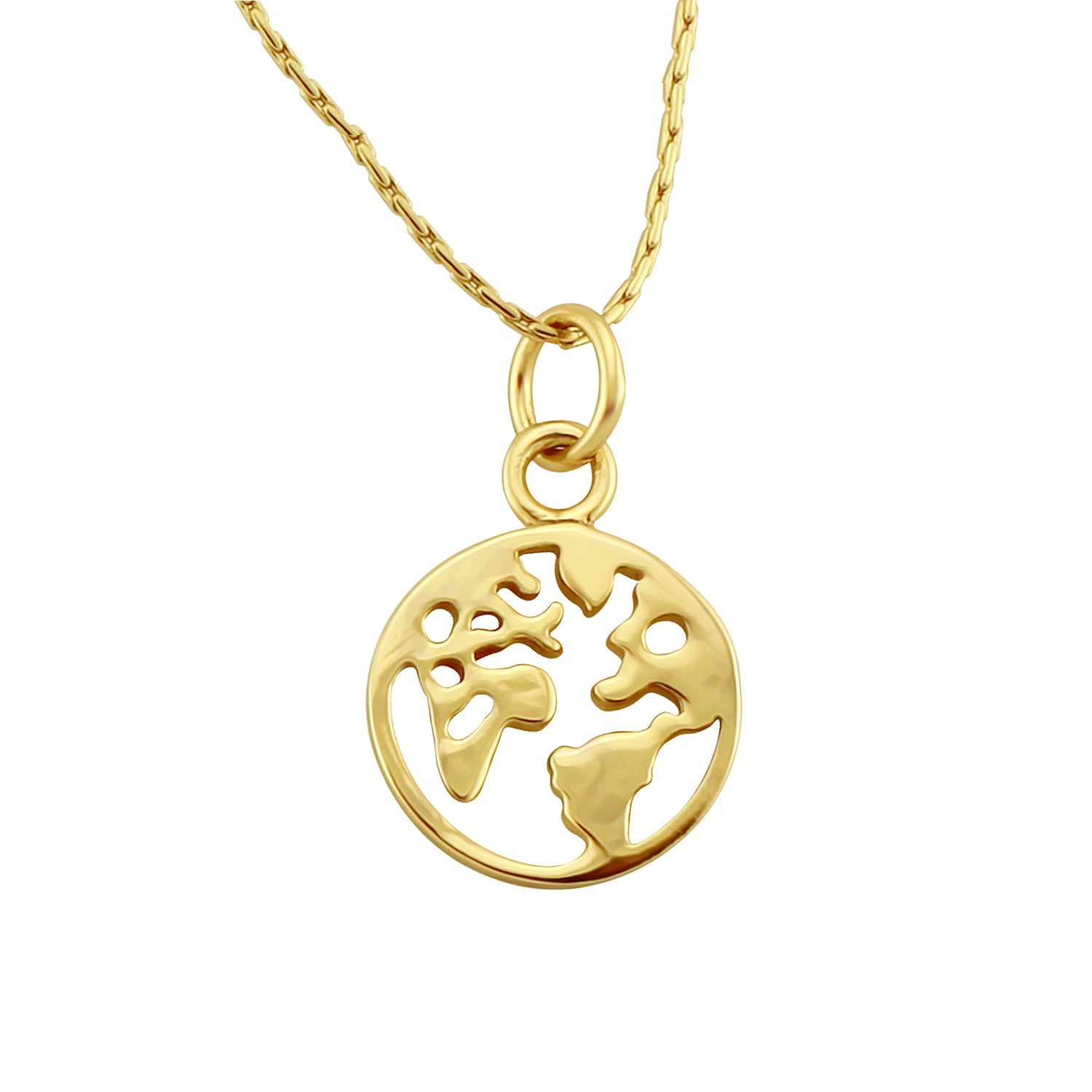 World Globe Necklace - Gold Electroplated