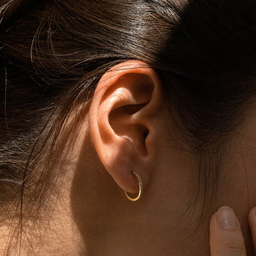 14k Gold Pave Solid Pave sin problemas